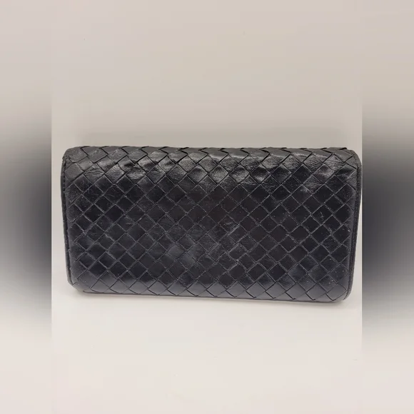 Bottega Veneta Women's Black LeatherLong Wallet